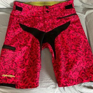 Women's Troy Lee Designs Mountain Bike Shorts Size Large Hot Pink Print